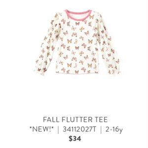 Fall Flutter Tee size 10 NWT